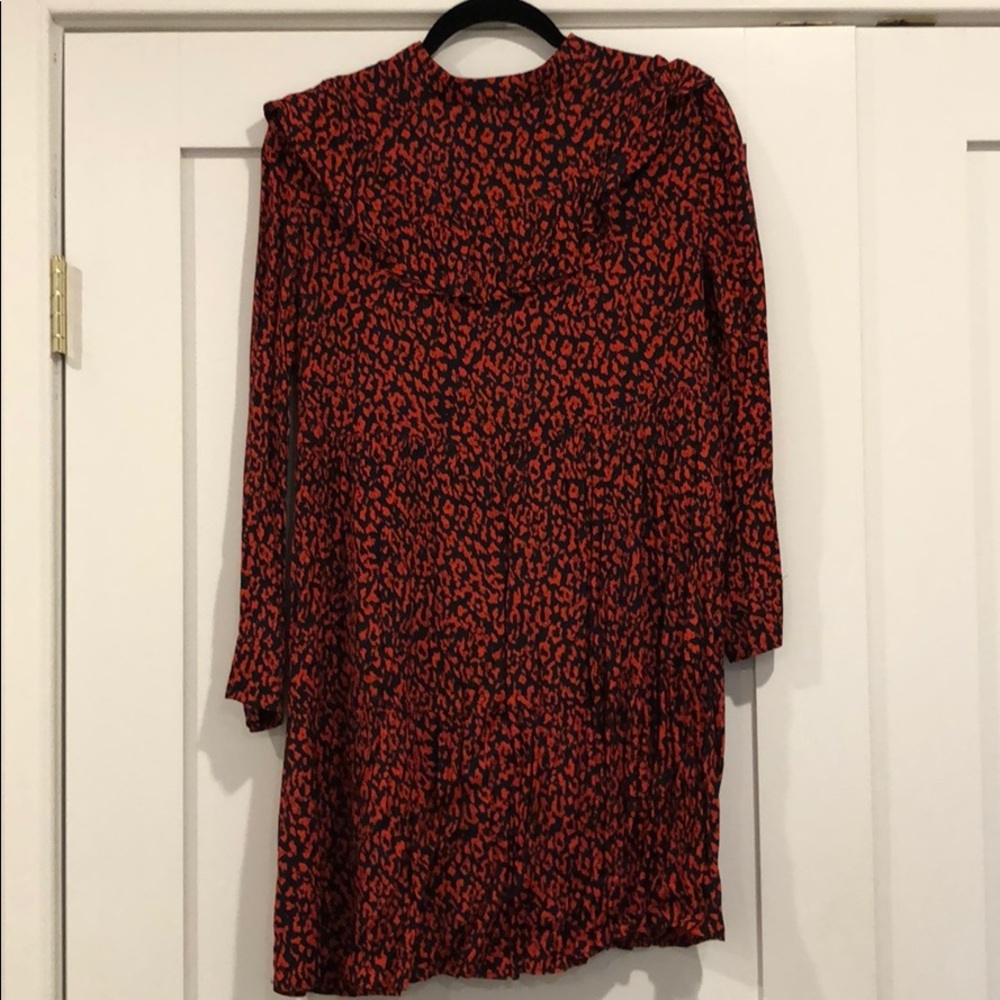 Printed long-sleeve dress SZ XS
